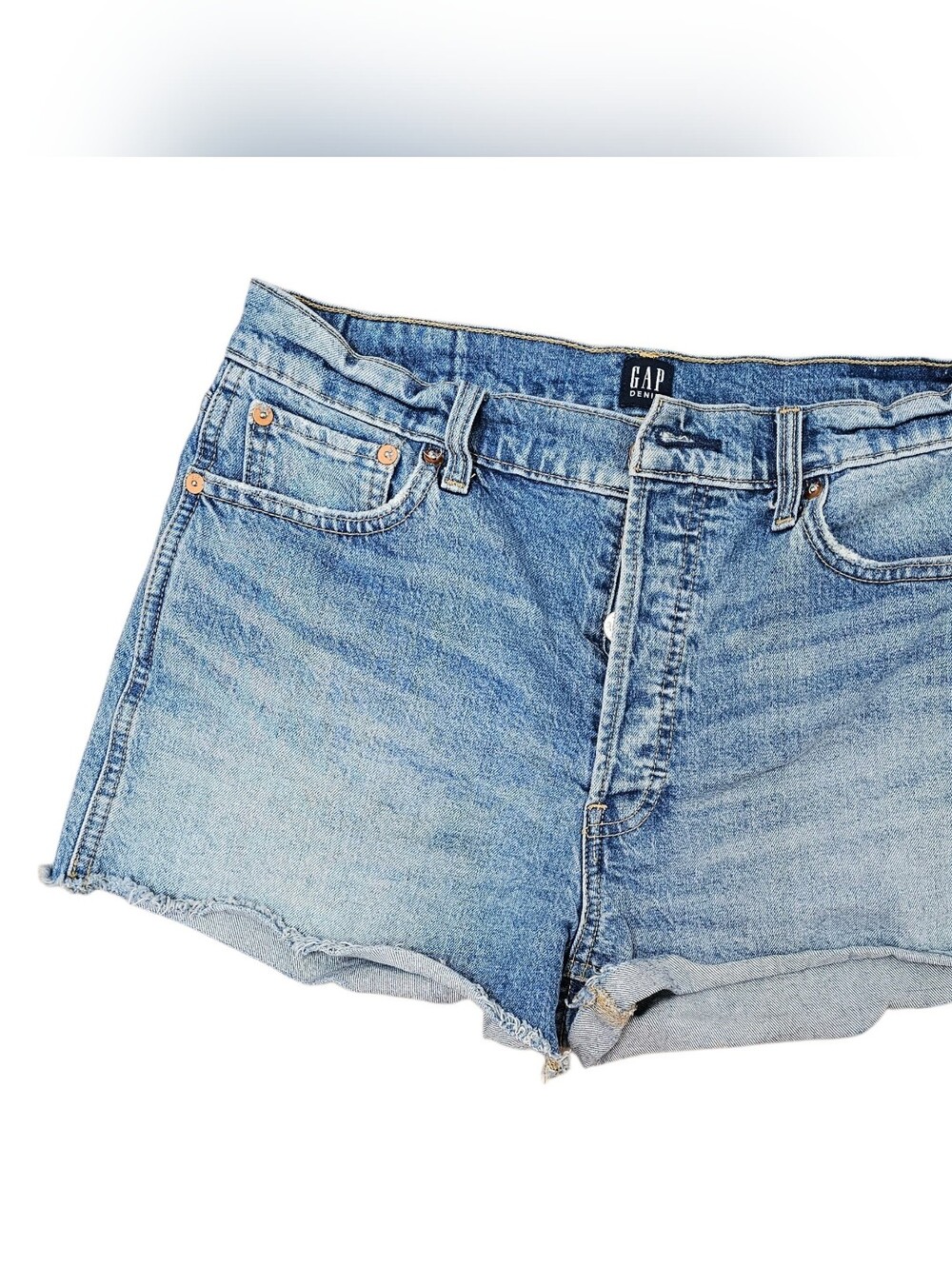 GAP Women's Light Blue Denim Cutoff Cheeky Shorts